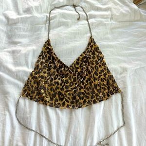 Superdown Drape Chain Top